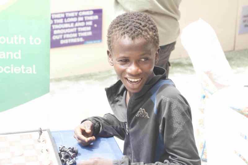 Joyful moment during recreational mentoring activity