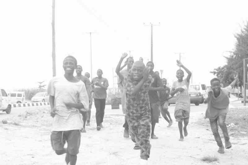 Young people engaged in physical activity and play