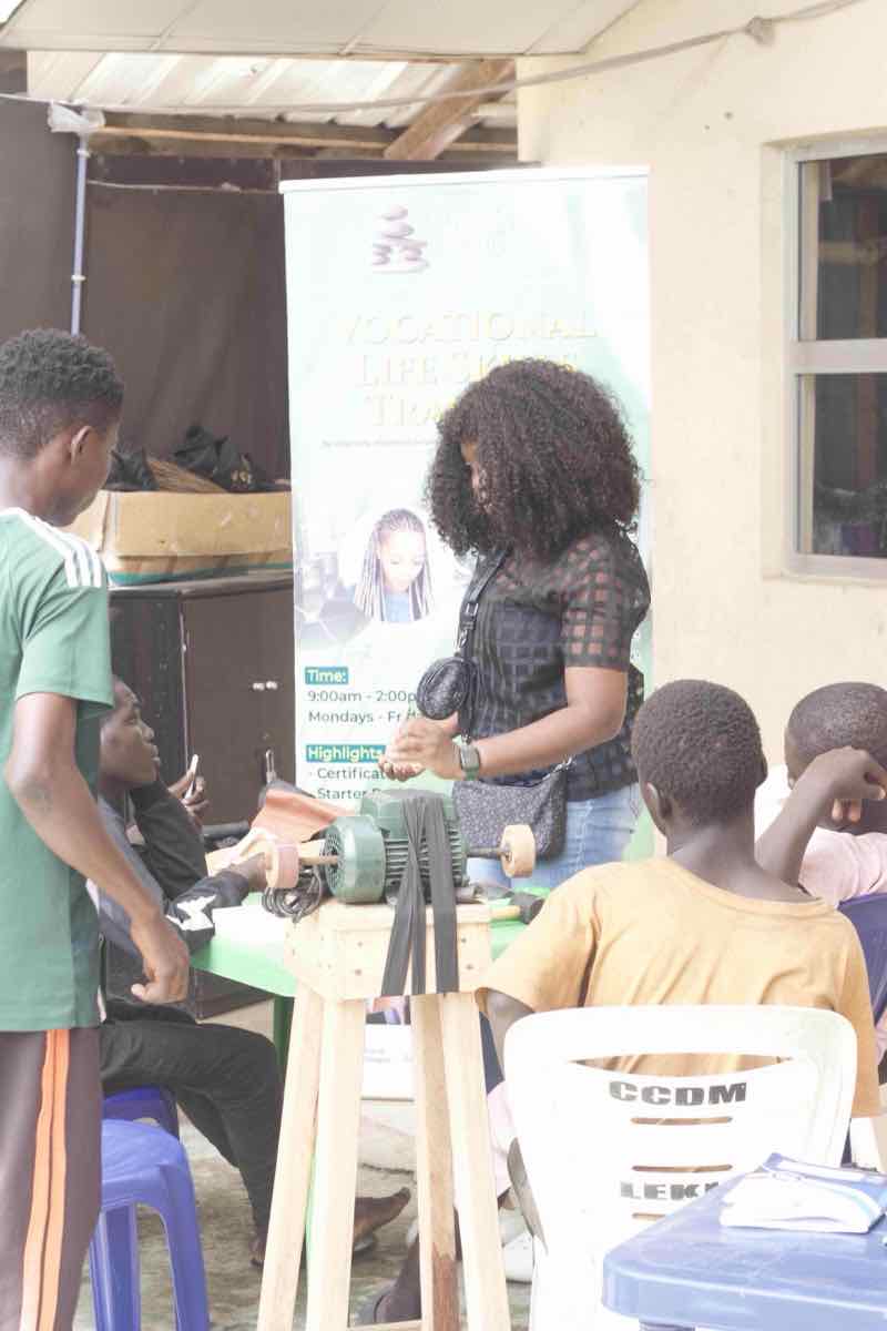 Detailed shoe repair techniques being demonstrated
